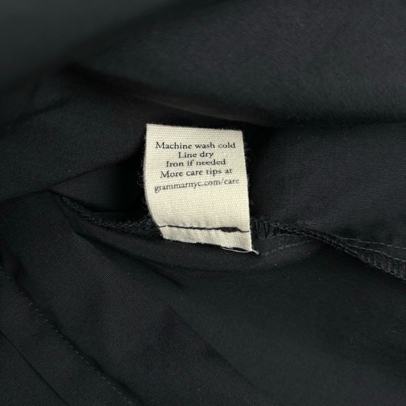 Grammar NYC The Conjunction Shirt Button Down Black Tie Front Women’s 10 - Picture 7 of 8